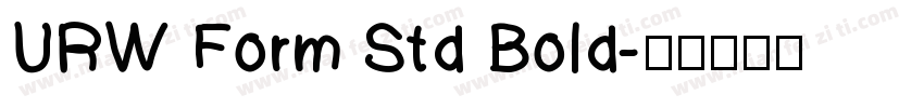 URW Form Std Bold字体转换